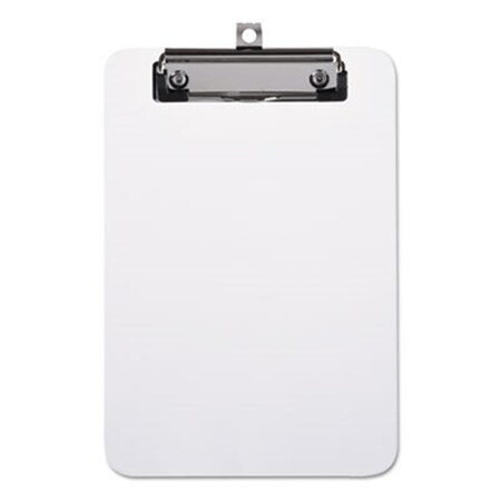 UNV Plastic Clipboard with Low-Profile Clip44; Clear - 6 x 9 in.